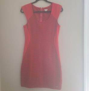 Guess striped mini fitted dress